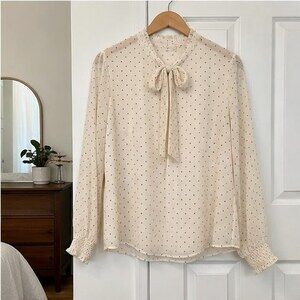 Cream Wrap Blouse